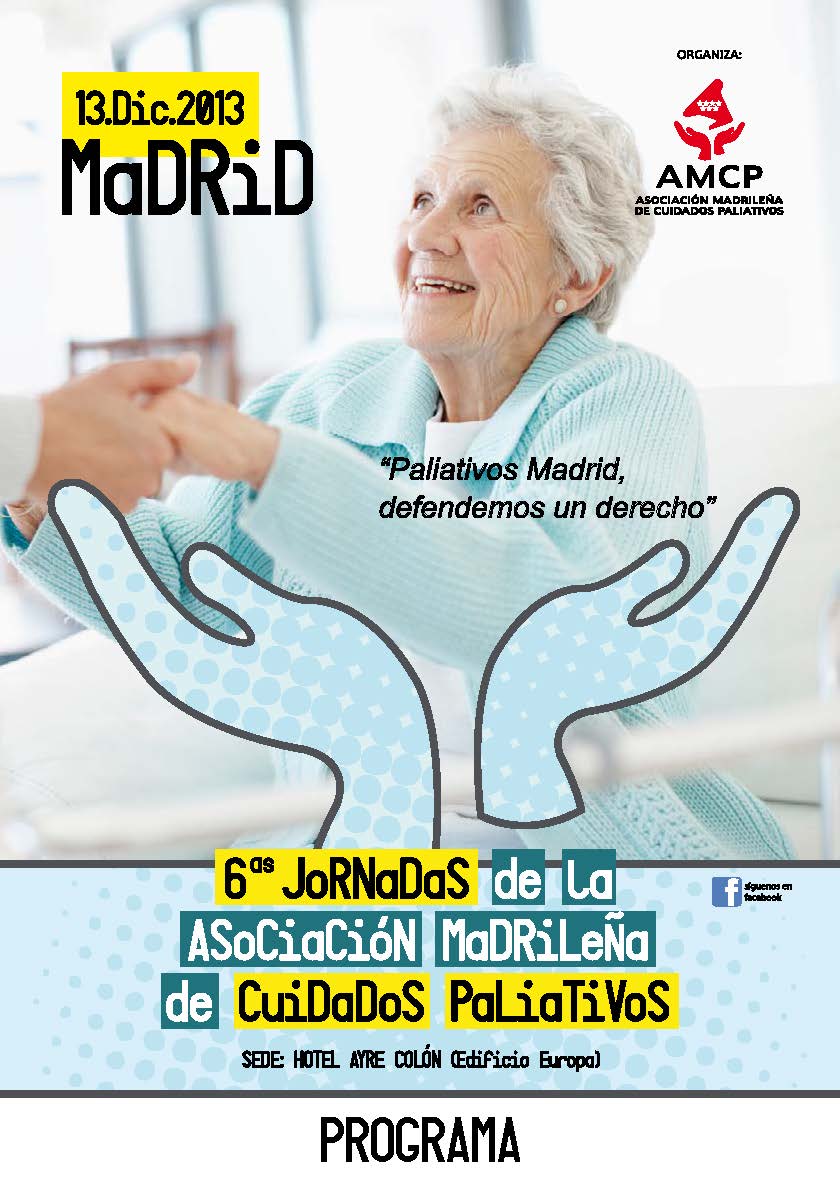 6as Jornadas de la Asociación Madrileña de Cuidados Paliativos, el 13 de diciembre