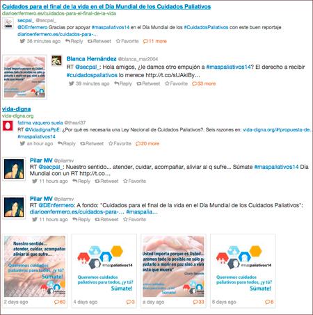 El recorrido de #maspaliativos14 en Twitter