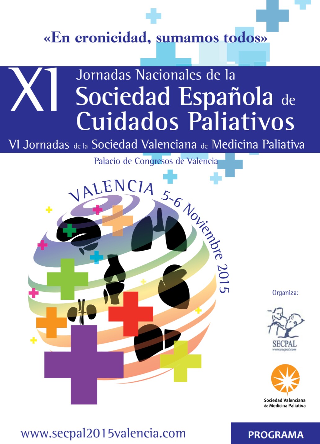 Ya listo el programa completo. XI Jornadas SECPAL Valencia 2015