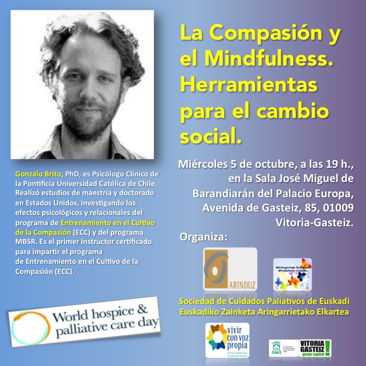 La terapia centrada en la compasión, protagonista en el  Día Mundial de los Cuidados Paliativos en el País Vasco