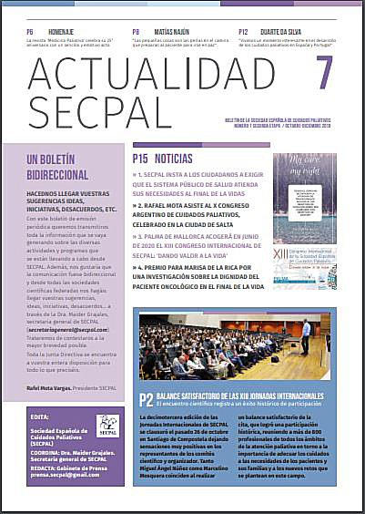 Disponible el número 7 del boletín ‘Actualidad SECPAL’