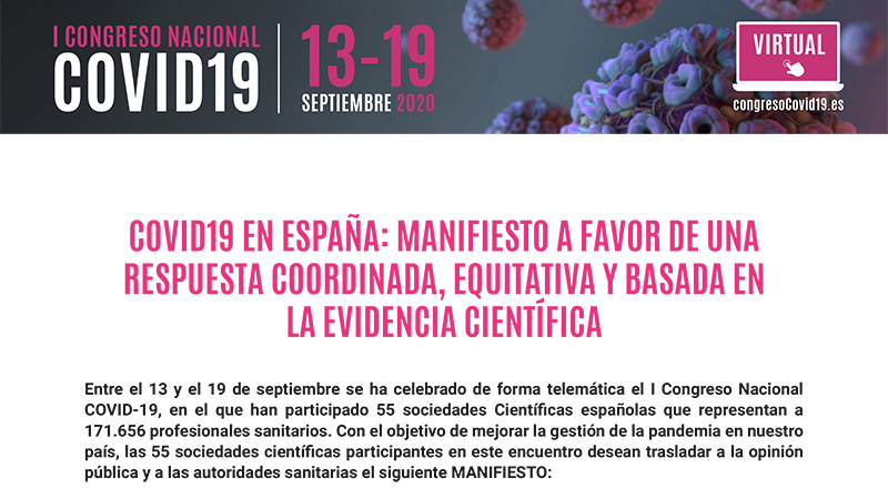 COVID-19 en España: Manifiesto a favor de una respuesta coordinada, equitativa y basada en la evidencia científica