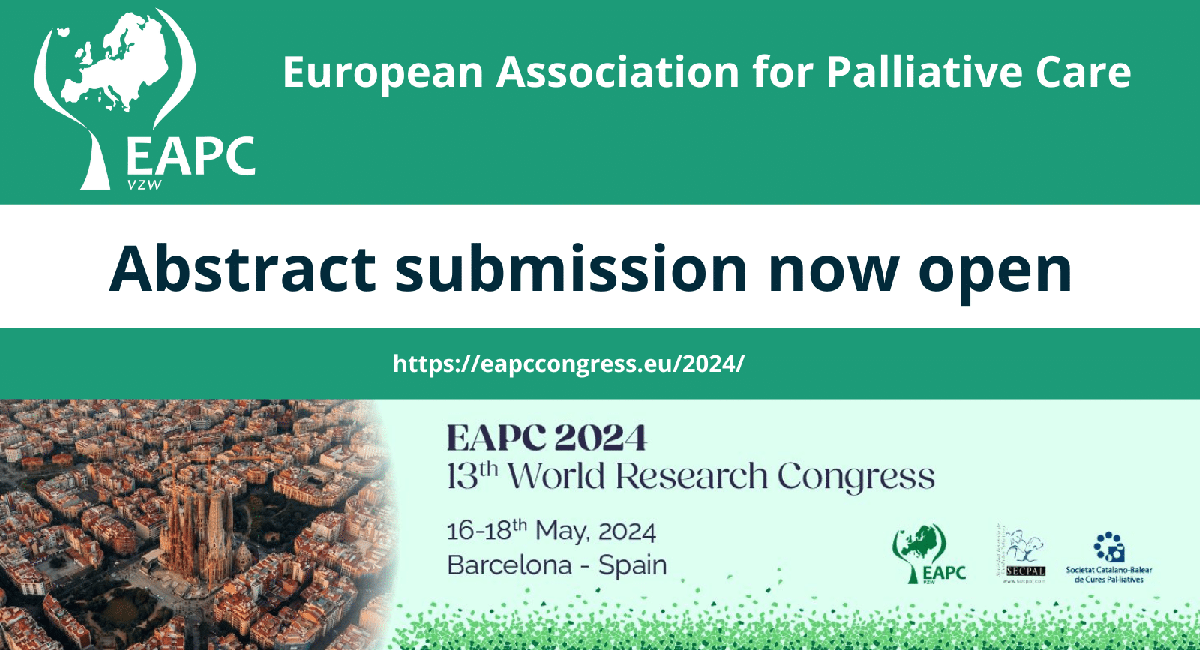 Envío de ‘abstracts’ para el 13º Congreso Mundial de Investigación de la EAPC, que se celebrará en Barcelona