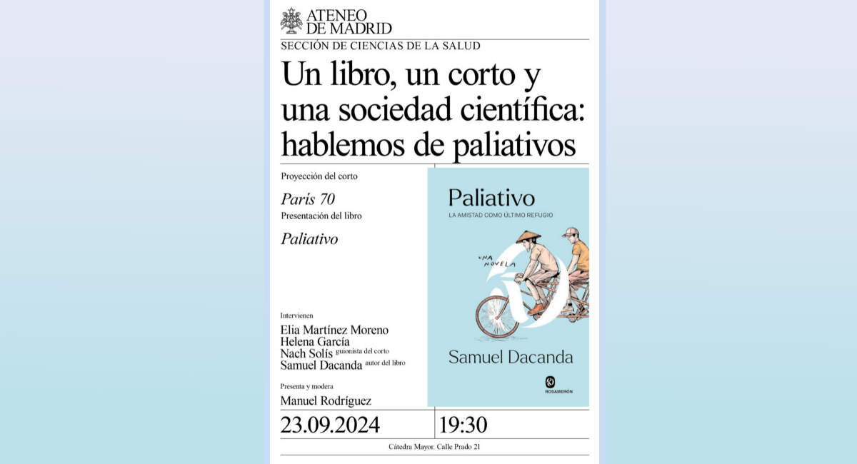 Jornada ‘Un libro, un corto y una sociedad científica: hablemos de paliativos’