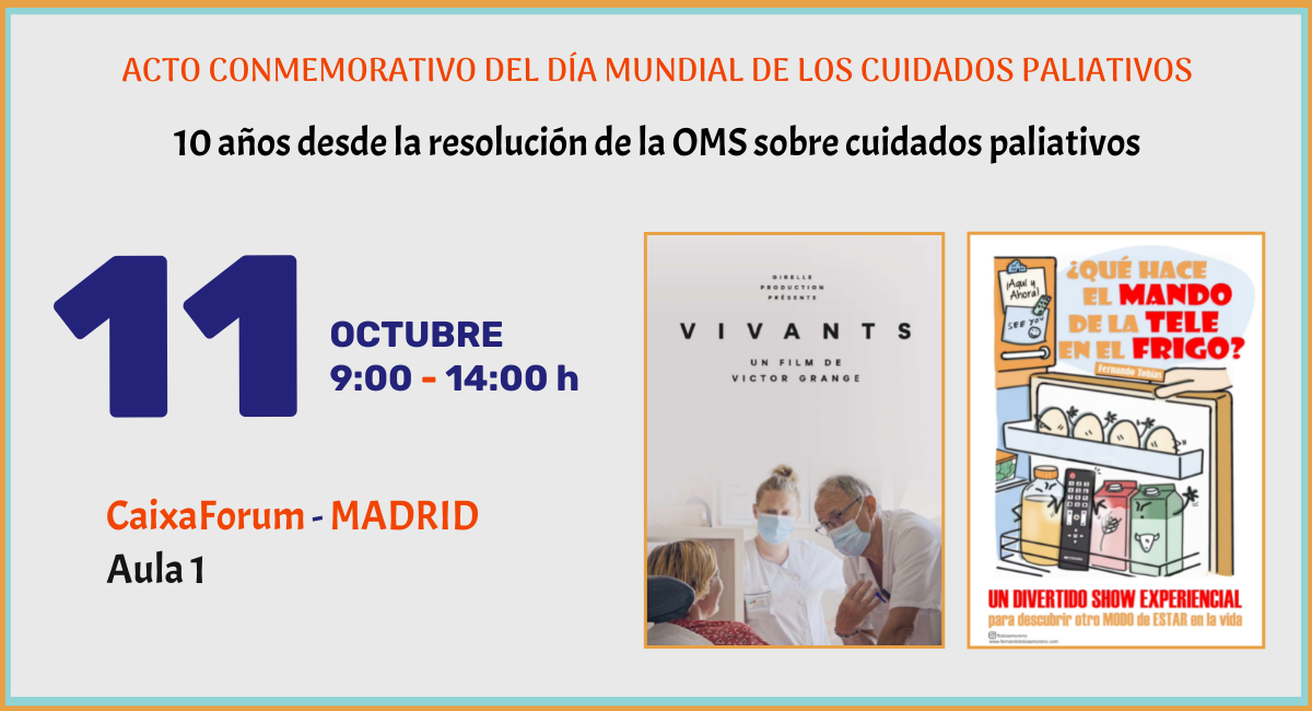 11 de octubre: Acto conmemorativo del Día Mundial de los Cuidados Paliativos