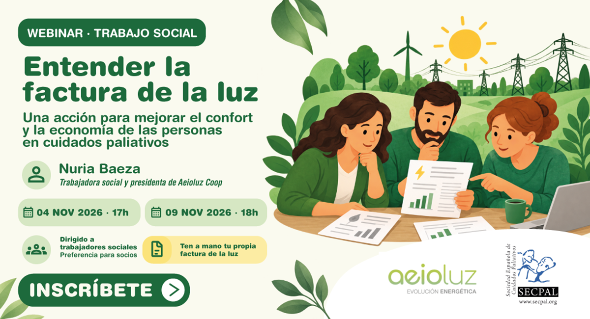 Taller práctico para aprender a interpretar la factura de la luz y mejorar el bienestar de las personas con mayor vulnerabilidad social en cuidados paliativos